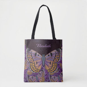 Bolsa Tote Borboleta azul de Morpho personalizada
