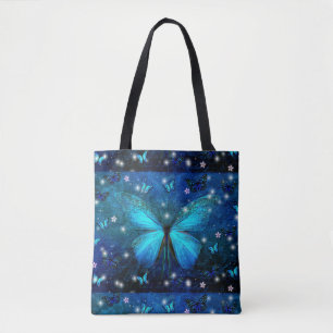 Bolsa Tote Borboleta Azul Elegante