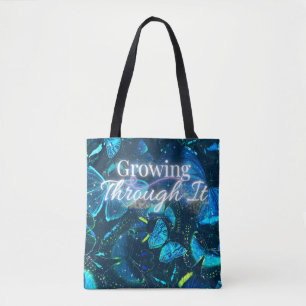 Bolsa Tote borboleta azul estética caprichosa minimalista Cit