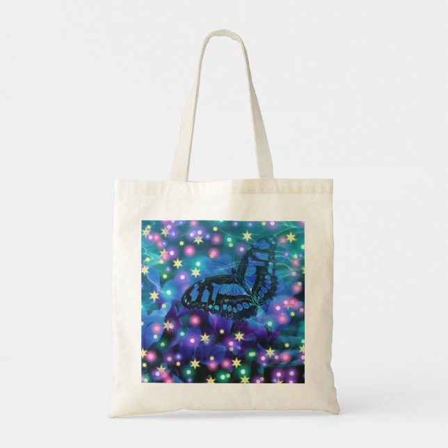 Bolsa Tote Borboleta Azul Mágica (Verso)
