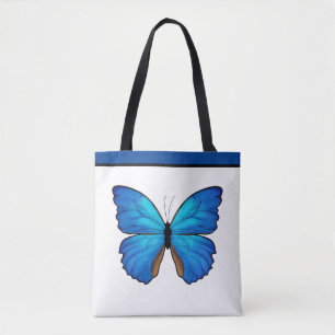 Bolsa Tote Borboleta Azul Morpho com Nome