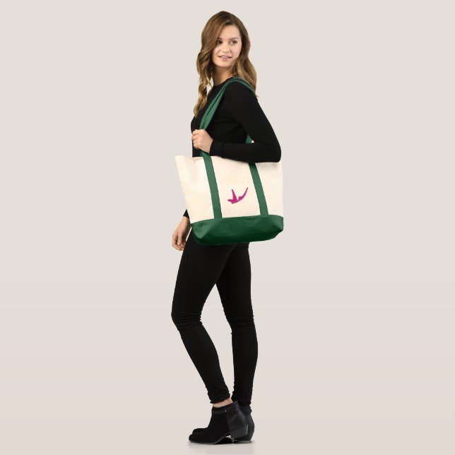 Bolsa Tote Borboleta brilhante rosa (Frente (modelo))
