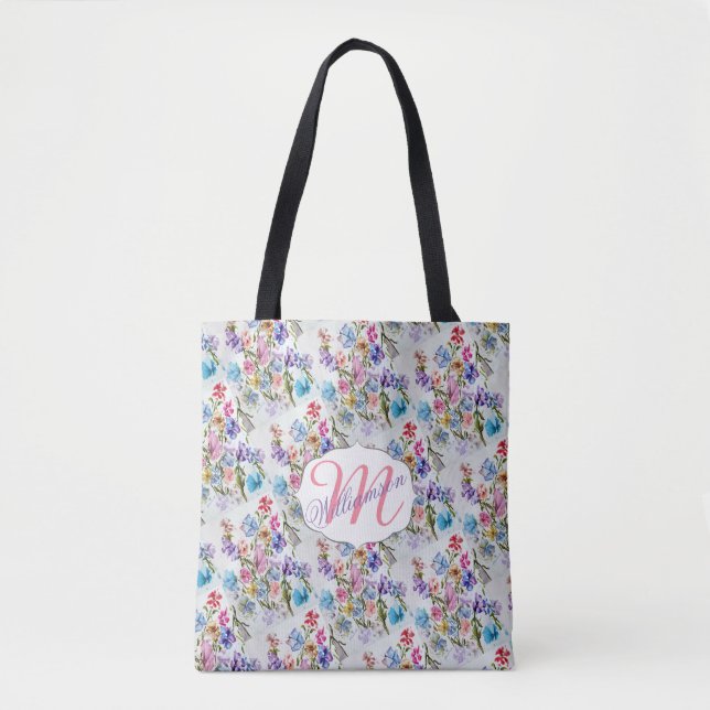 Bolsa Tote Borboleta Caprichosa de Aquarela (Frente)