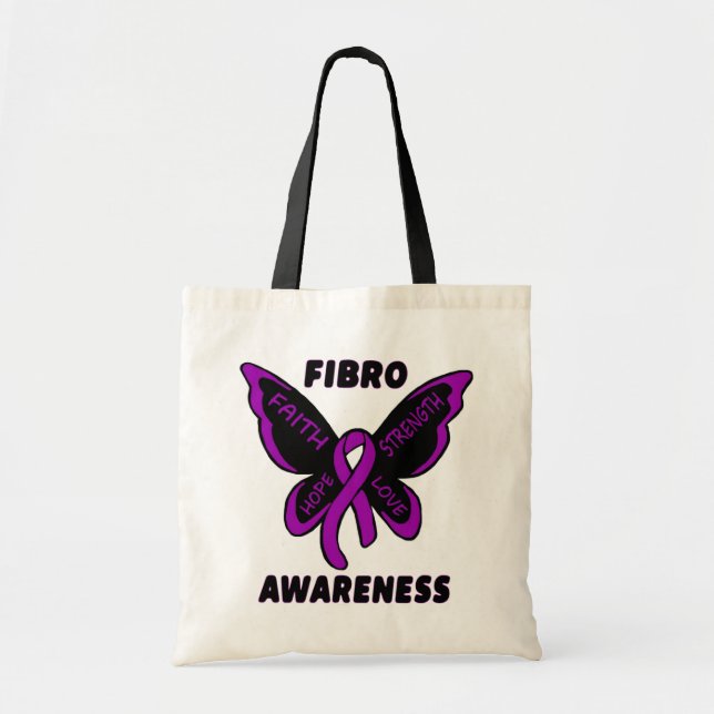 Bolsa Tote Borboleta/Consciência...Fibro (Frente)