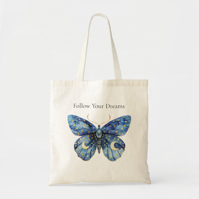 Bolsa Tote Borboleta da Lua Azul (Frente)