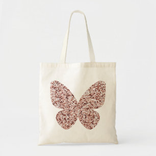 Bolsa Tote Borboleta de Clipe da Monarca com Glitter Dourada