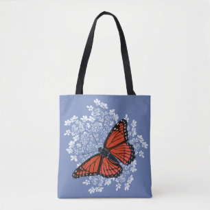 Bolsa Tote Borboleta de monarca na sacola do laço do Anne da