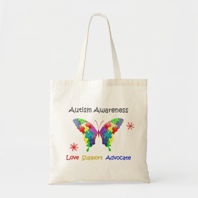 Bolsa Tote Borboleta de Sensibilização Autismo (Frente)