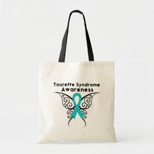 Bolsa Tote Borboleta do tatuagem da consciência da síndrome