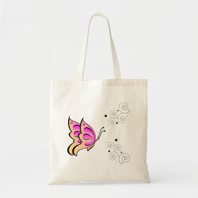 Bolsa Tote Borboleta e Espirais (Frente)