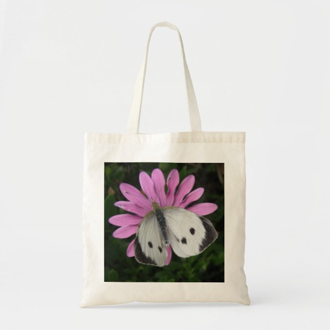 Bolsa Tote Borboleta e Saco de Flor Rosa (Frente)