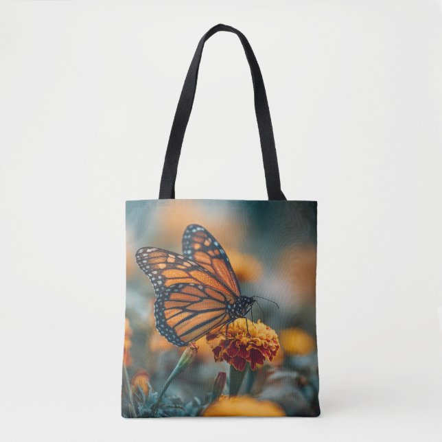 Bolsa Tote Borboleta em um Calêndula (Frente)