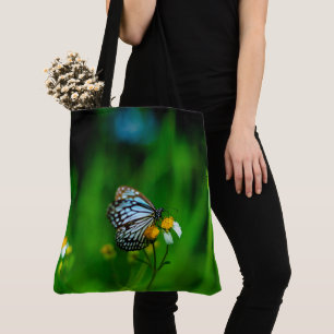 Bolsa Tote Borboleta em uma flor