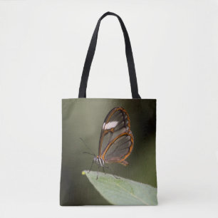 Bolsa Tote Borboleta embebida numa folha
