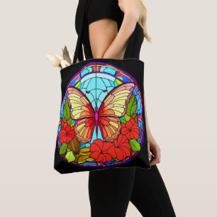 Bolsa Tote Borboleta Floral Artsy