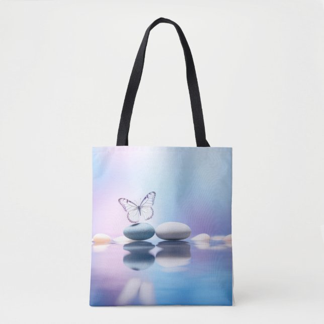 Bolsa Tote Borboleta Floresta Natureza Serena Tranquil (Frente)