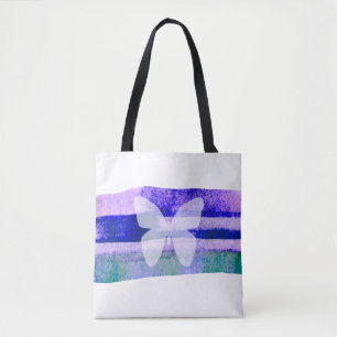 Bolsa Tote Borboleta Indigo Watercolor