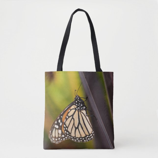 Bolsa Tote Borboleta Monarca em Agave (Frente)