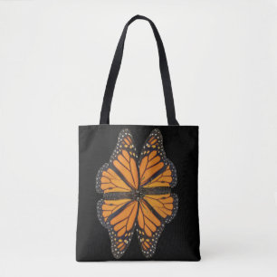 Bolsa Tote Borboleta Monarca Flor
