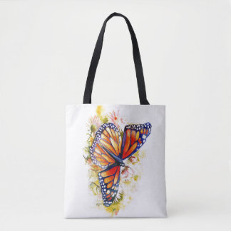 Bolsa Tote Borboleta Monarca Floral