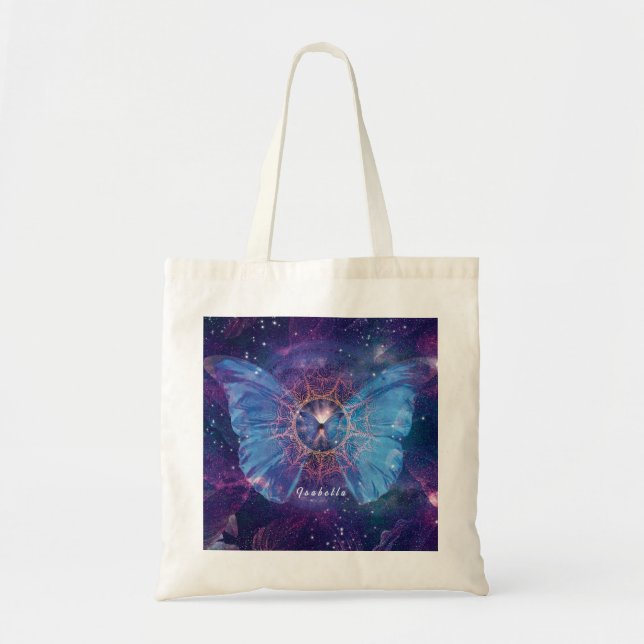 Bolsa Tote Borboleta Morpho / Galaxy Mandala (Frente)