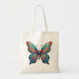 Bolsa Tote Borboleta multicoloração