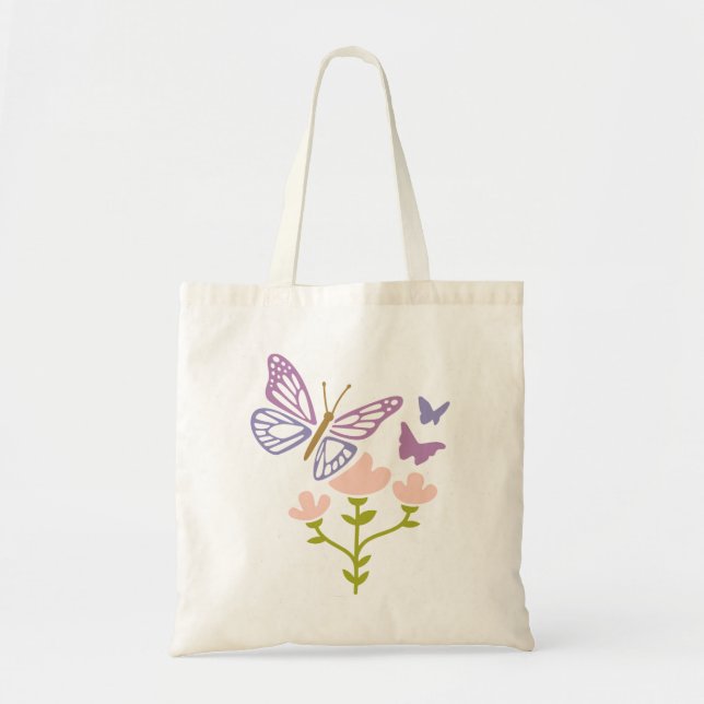 Bolsa Tote Borboleta na Flor (Frente)