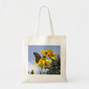 Bolsa Tote Borboleta na sacola do girassol