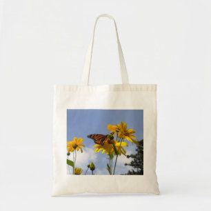 Bolsa Tote Borboleta no Saco de Tota de Girassol