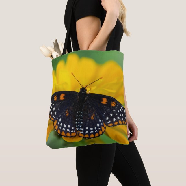 Bolsa Tote Borboleta Ponto Xadrez de Baltimore (Close Up)