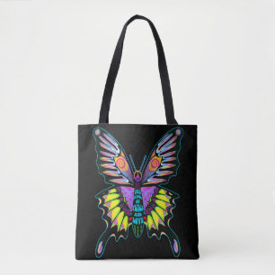 Bolsa Tote Borboleta Psicodélica da Paz