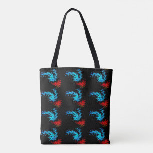 Bolsa Tote Borboleta Raggedy em Rosa, Borboleta Raggedy em Ro