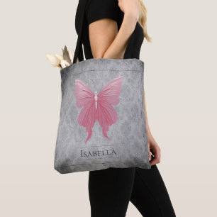 Bolsa Tote Borboleta Rosa