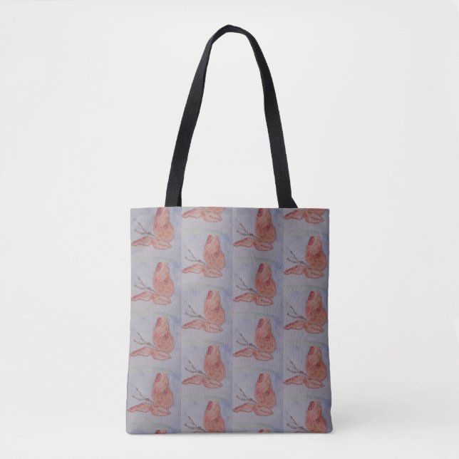 Bolsa Tote Borboleta Rosa (Frente)