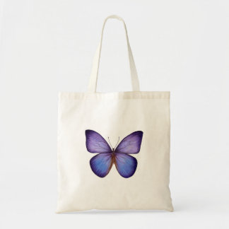 Bolsa Tote Borboleta Roxa em Aquarela Elegante