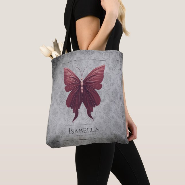 Bolsa Tote Borboleta vermelha (Close Up)