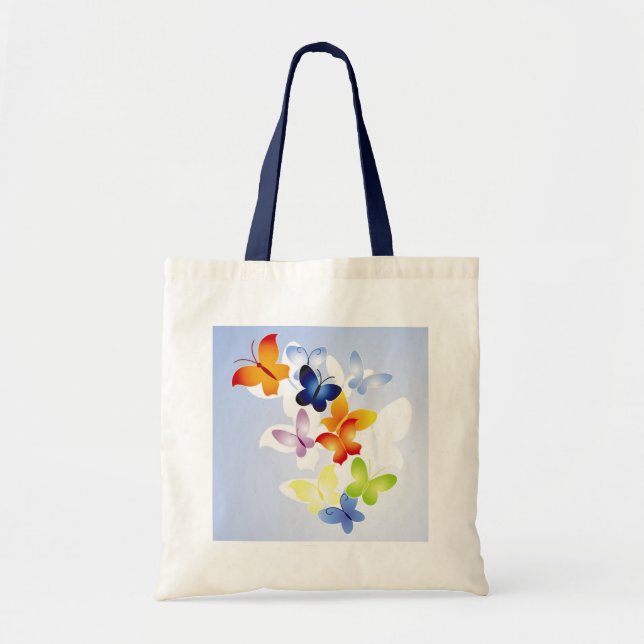 Bolsa Tote Borboletas coloridas - Saco (Frente)