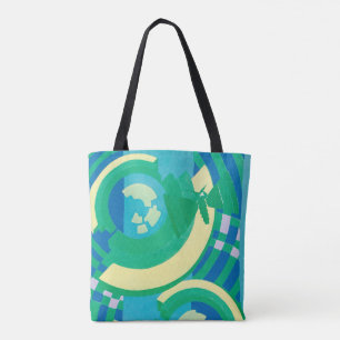 Bolsa Tote Borboletas de Jardim Pochoir Jazz Art Déco Vintage