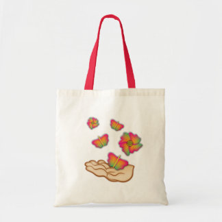 Bolsa Tote Borboletas e flores