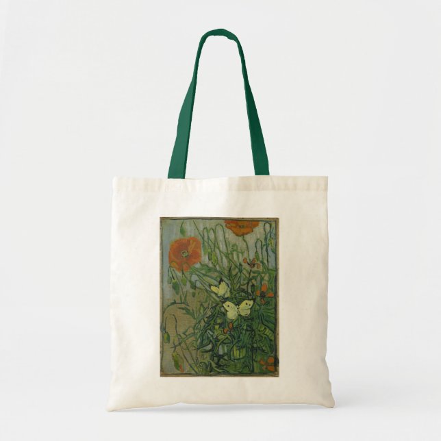 Bolsa Tote Borboletas e papagaios de Vincent van Gogh (Frente)