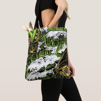 Bolsa Tote Borboletas e renda da Rainha Anne