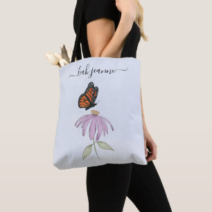 Bolsa Tote Borboletas Monarca Florais Elegantes Modernas