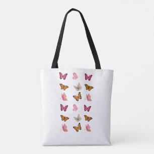 Bolsa Tote Borboletas Vintage – Ilustrações Coloridas de Ento