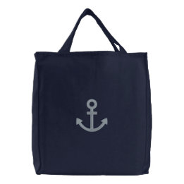 Bolsa Tote Bordada Âncora