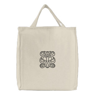 Bolsa Tote Bordada ornamento bordado elegante
