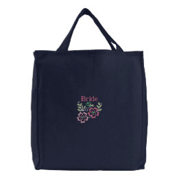 Bolsa Tote Bordada Saco de Tota Bordado Floral Bride