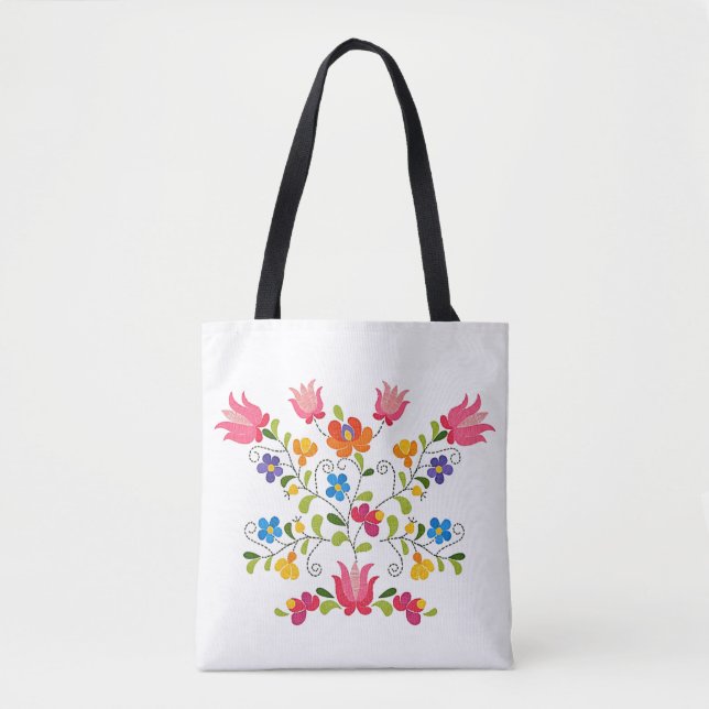 Bolsa Tote Bordado floral (Frente)