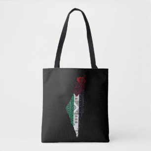 Bolsa Tote Bordado Palestino tatreez Mapa de bandeira livre