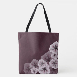 Bolsa Tote Borgonha Textured com flores