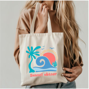 Bolsa Tote Borracha Sunset Retro Boho Summer